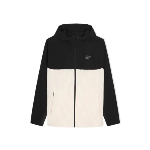New Balance Trench Coats Men's Black/White Hooded Moderate