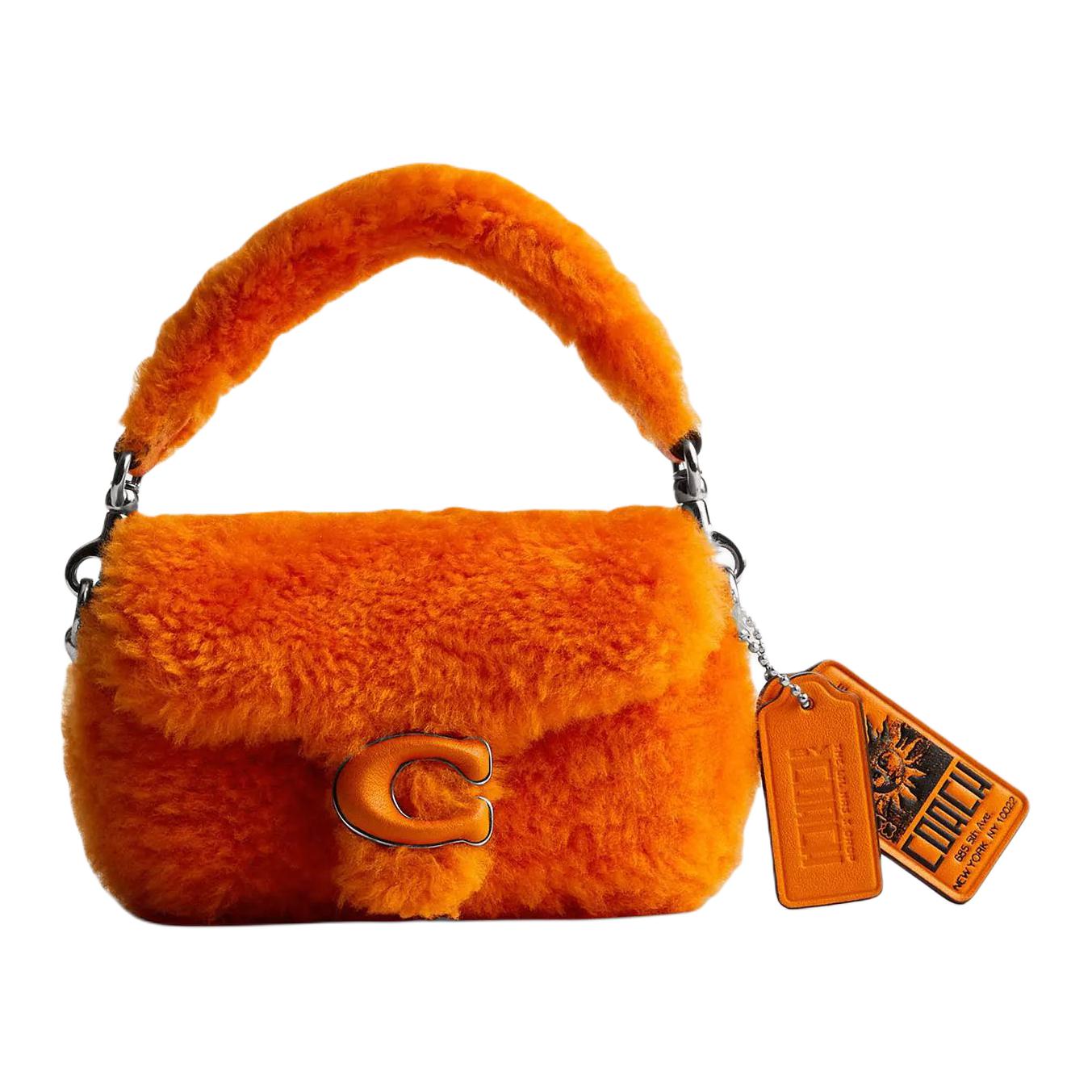 COACH LIL NAS Collaboration Tabby Shearling Messenger Bag, Shoulder Bag, Crossbody Bag, Handbag Mini Women's Orange