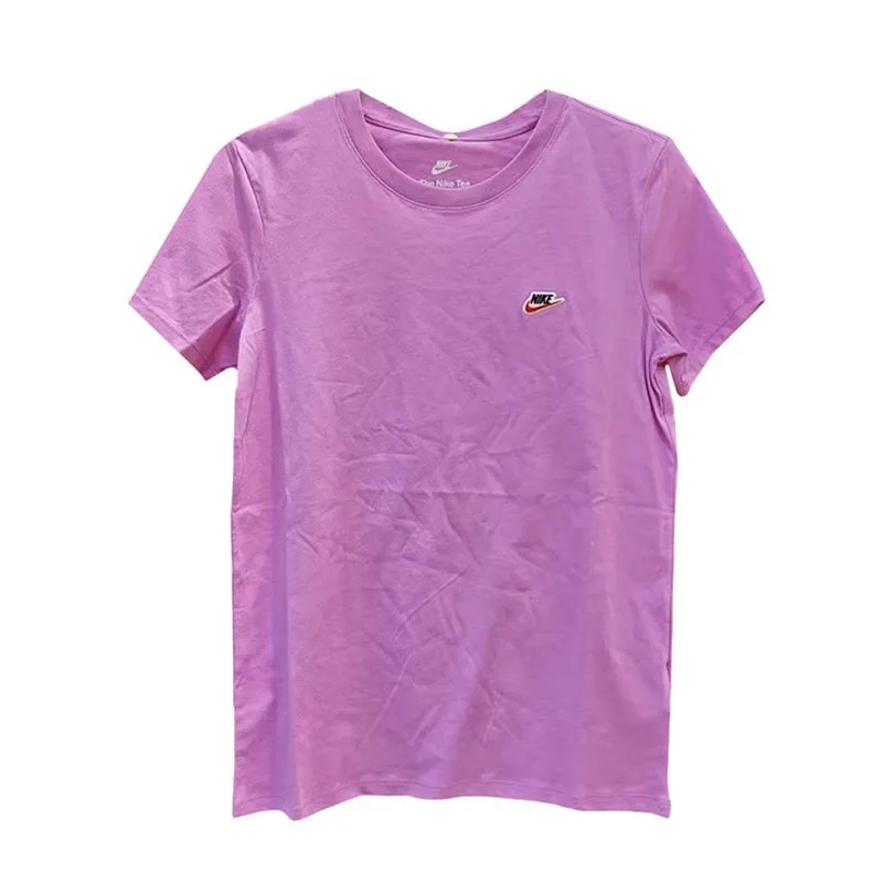 Nike T-Shirts Women's Pink Crew Neck Moderate