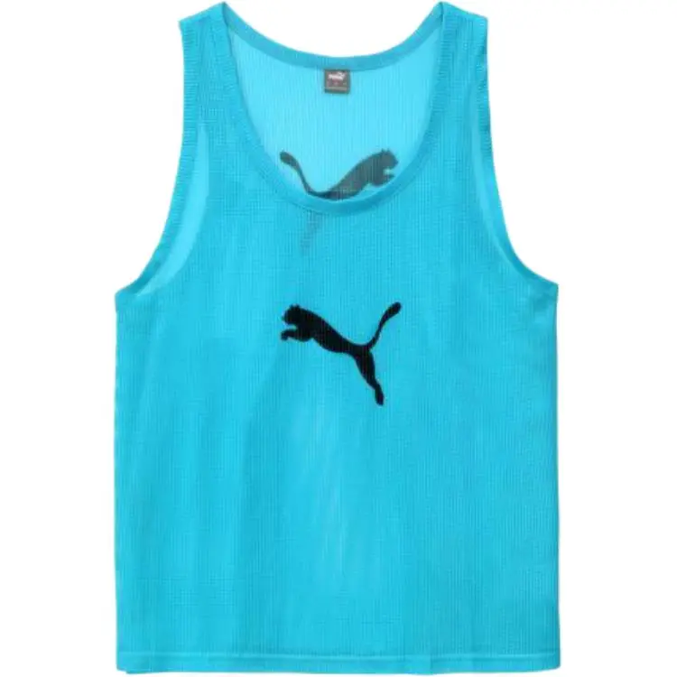 PUMA Tank Tops Men's Blue Crew Neck Moderate Straight Fit