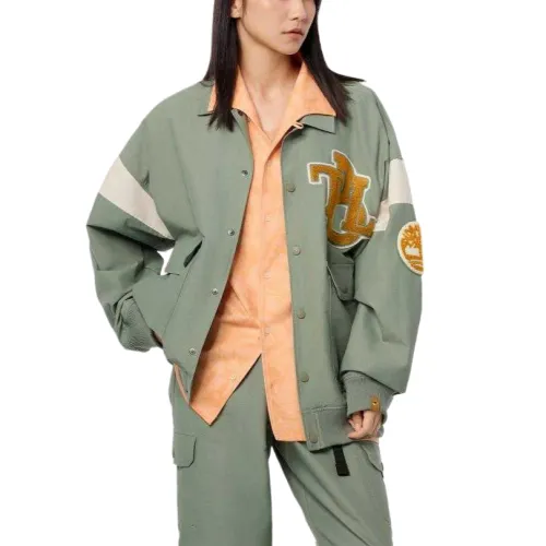 Timberland Jackets Women's Light Green Lapel Moderate Other