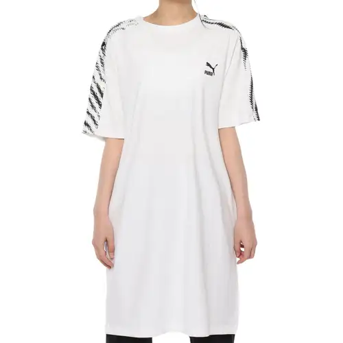 Puma Wild Pack striped short-sleeve mini dress