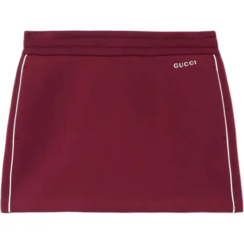 Gucci Jersey mini skirt with logo