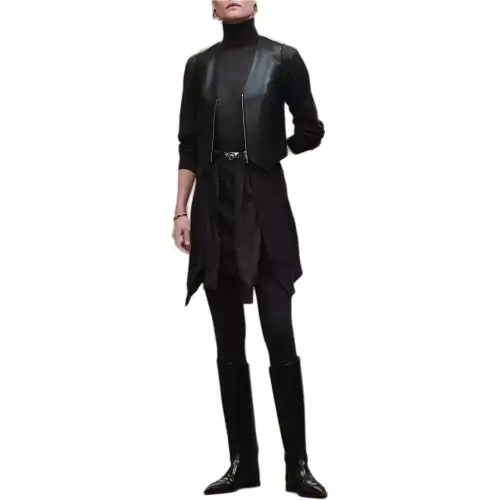 HERMES Vests Women's Black Moderate Other