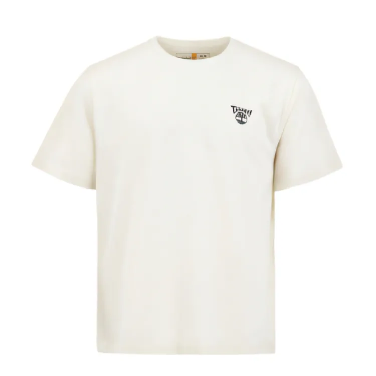 Timberland T Shirts Unisex Ivory White Crew Neck Moderate