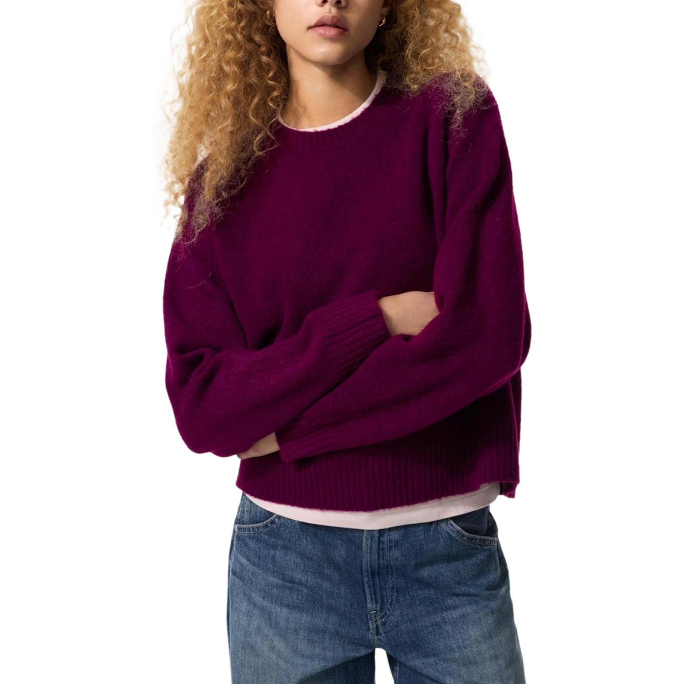 Женский свитер UNIQLO Crewneck (серый)