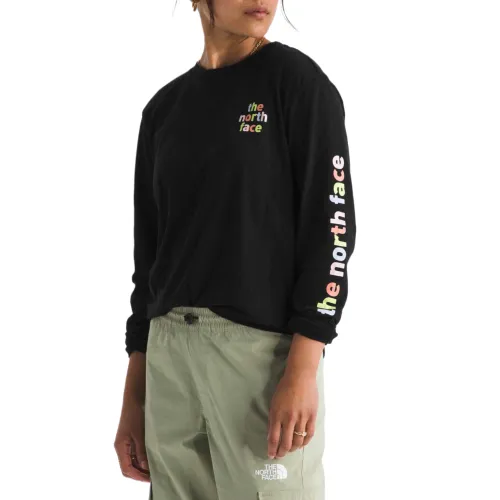 THE NORTH FACE T Shirts Women's Black Crew Neck Moderate Straight Fit
