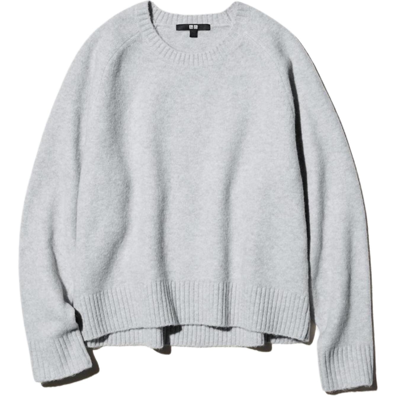 Женский худи UNIQLO Crewneck (бежевый)