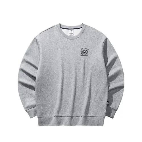 Anta Sweatshirt Men's I224DZ Gray Heather Gray
