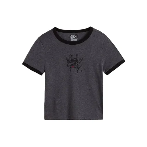 Vans T Shirts Women's Gray Crew Neck Moderate