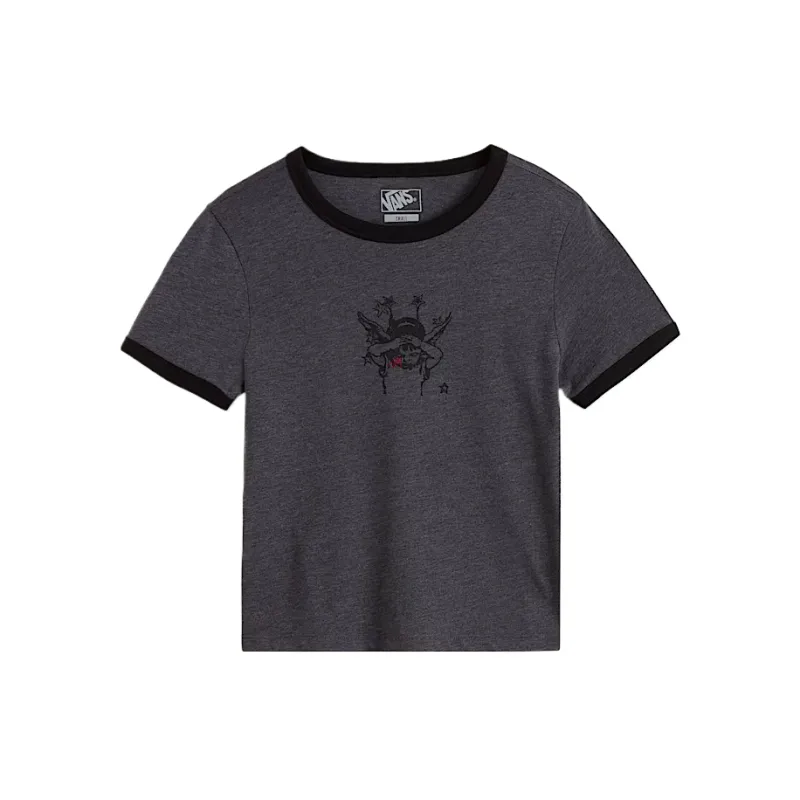 Vans T Shirts Women's Gray Crew Neck Moderate