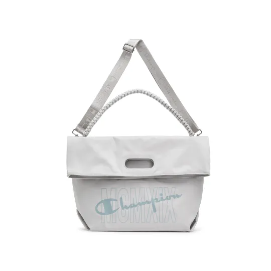 Складная сумка Champion Fold Message Bag, универсальная, модная, стильная, спортивная, повседневная, простая, тканевая, школьная сумка, сумка через плечо, одинаковый стиль для мужчин и женщин, светло-голубой деним/фотон-серый/черный