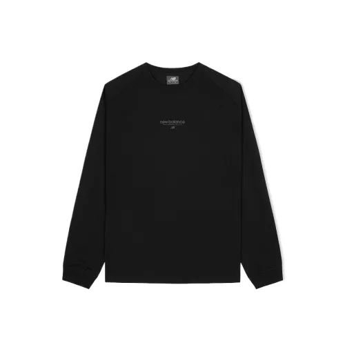 New Balance T Shirts Men's Black Crew Neck Moderate
