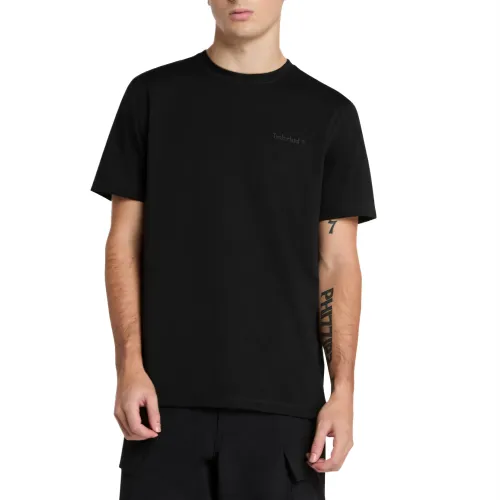 Timberland T Shirts Men's Black Crew Neck Moderate Straight Fit