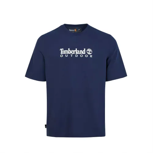 Timberland T Shirts Men's Blue Crew Neck