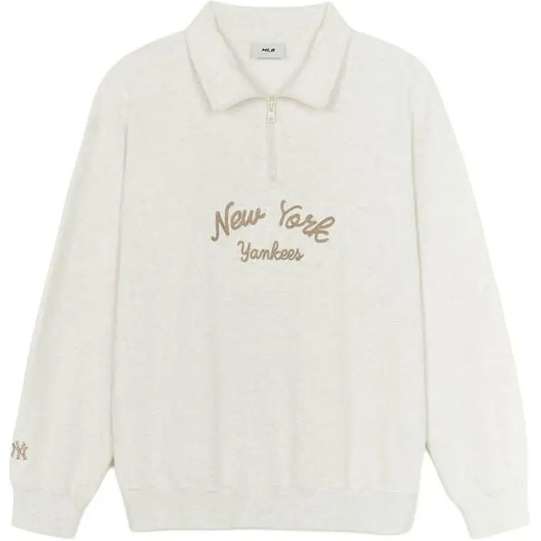 MLB Sweatshirts Men's Ecru Stand Collar Moderate