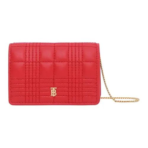 Burberry Lambskin Crossbody Bag, Shoulder Bag Women's Red