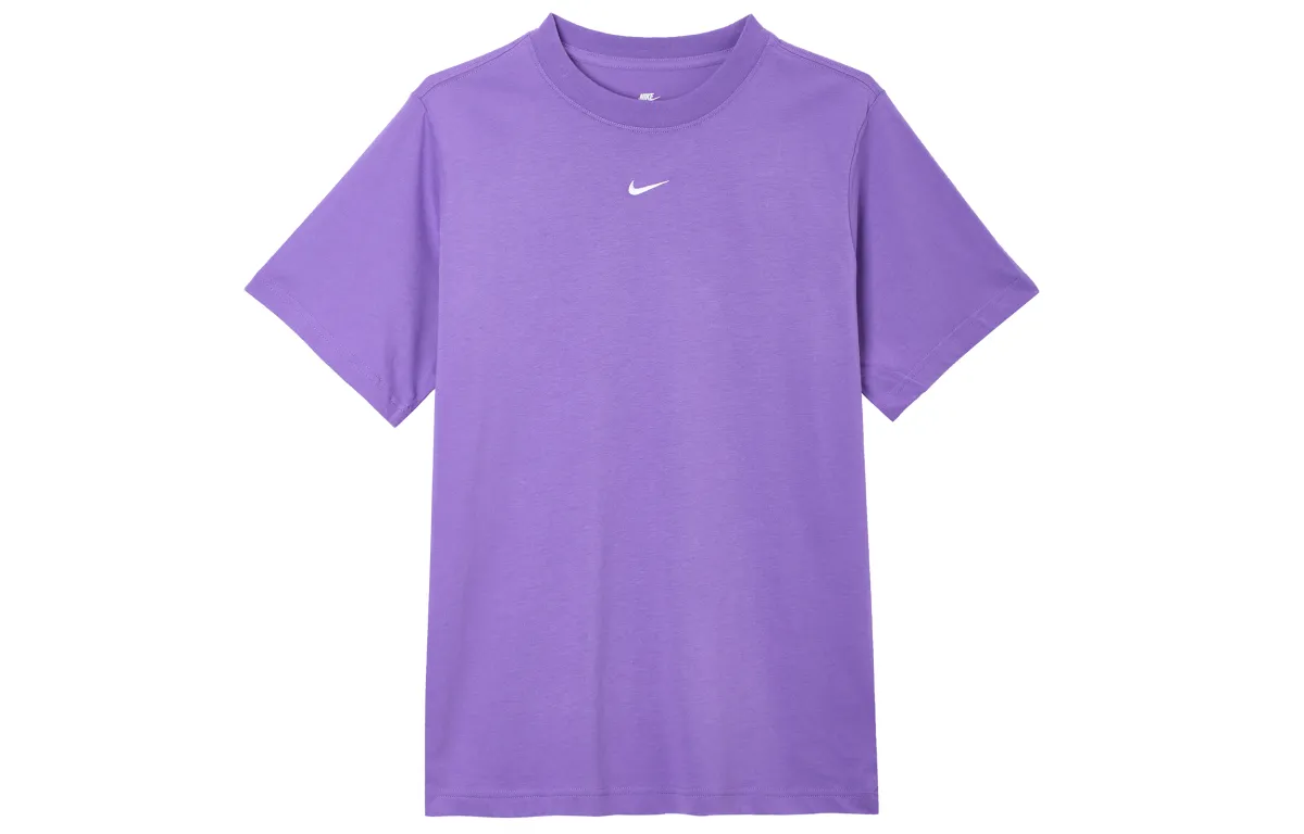 Nike T-Shirts Women's Purple Crew Neck Moderate