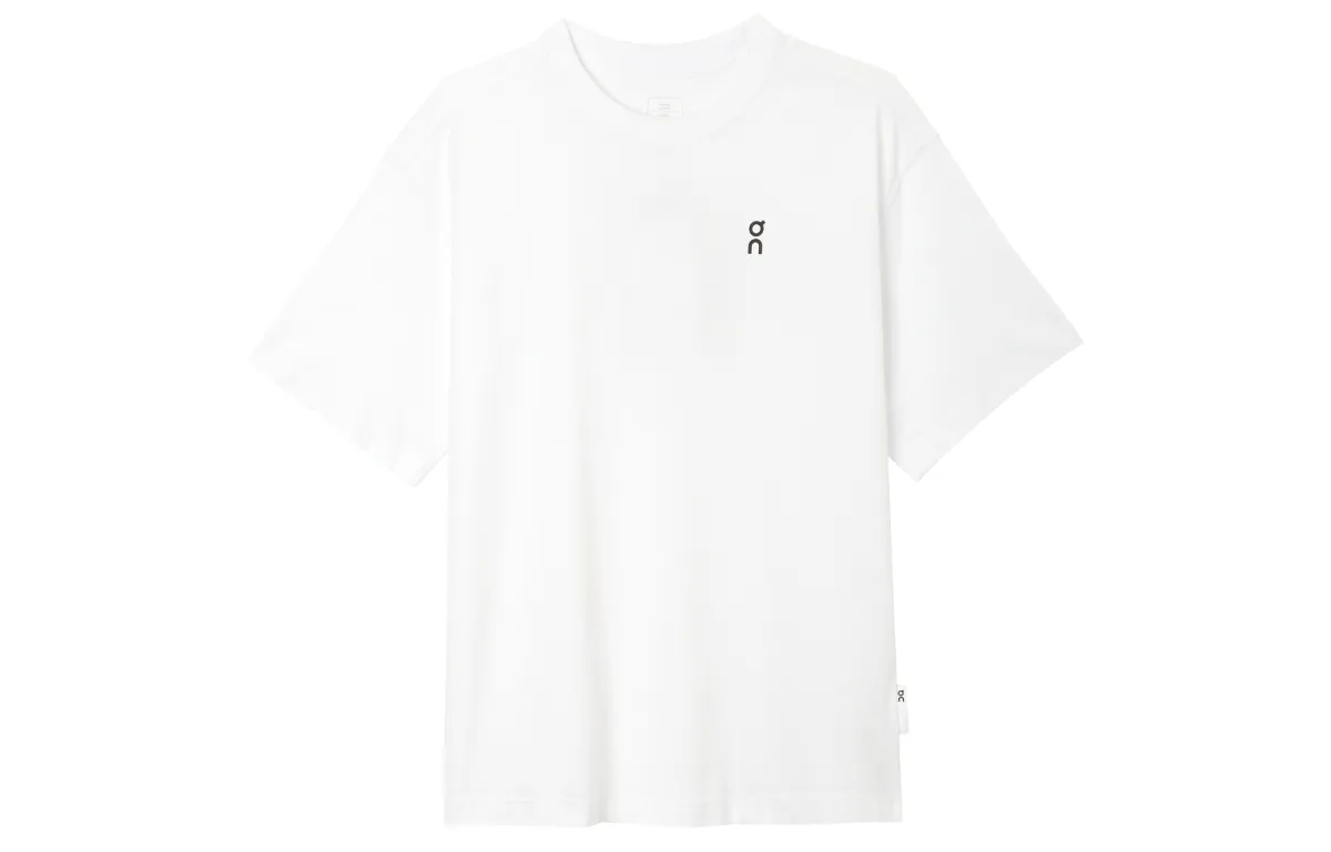 On Drop Shoulder Sleeve T Shirt Unisex White