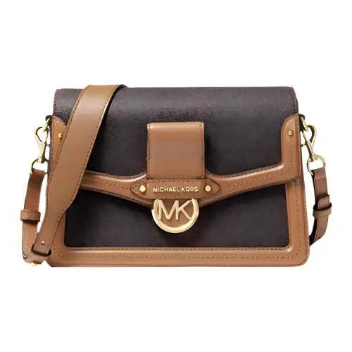 MICHAEL KORS Jessie Artificial Leather Envelope Bag Messenger Bag Shoulder Bag Women's Dark Brown