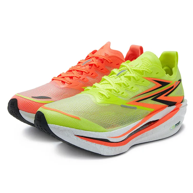 361° Flame 4.5 Low top Carbon Plate Casual Marathon Training Racing Running Shoes Unisex Yellow Orange