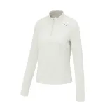 Li Ning Fitness Series Fleece Lined Thermal Stand Collar Athleisure Letter Pullover Long Sleeved T Shirt Women's