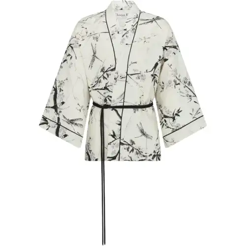 DIOR Jackets Women's White V Neck Moderate Other