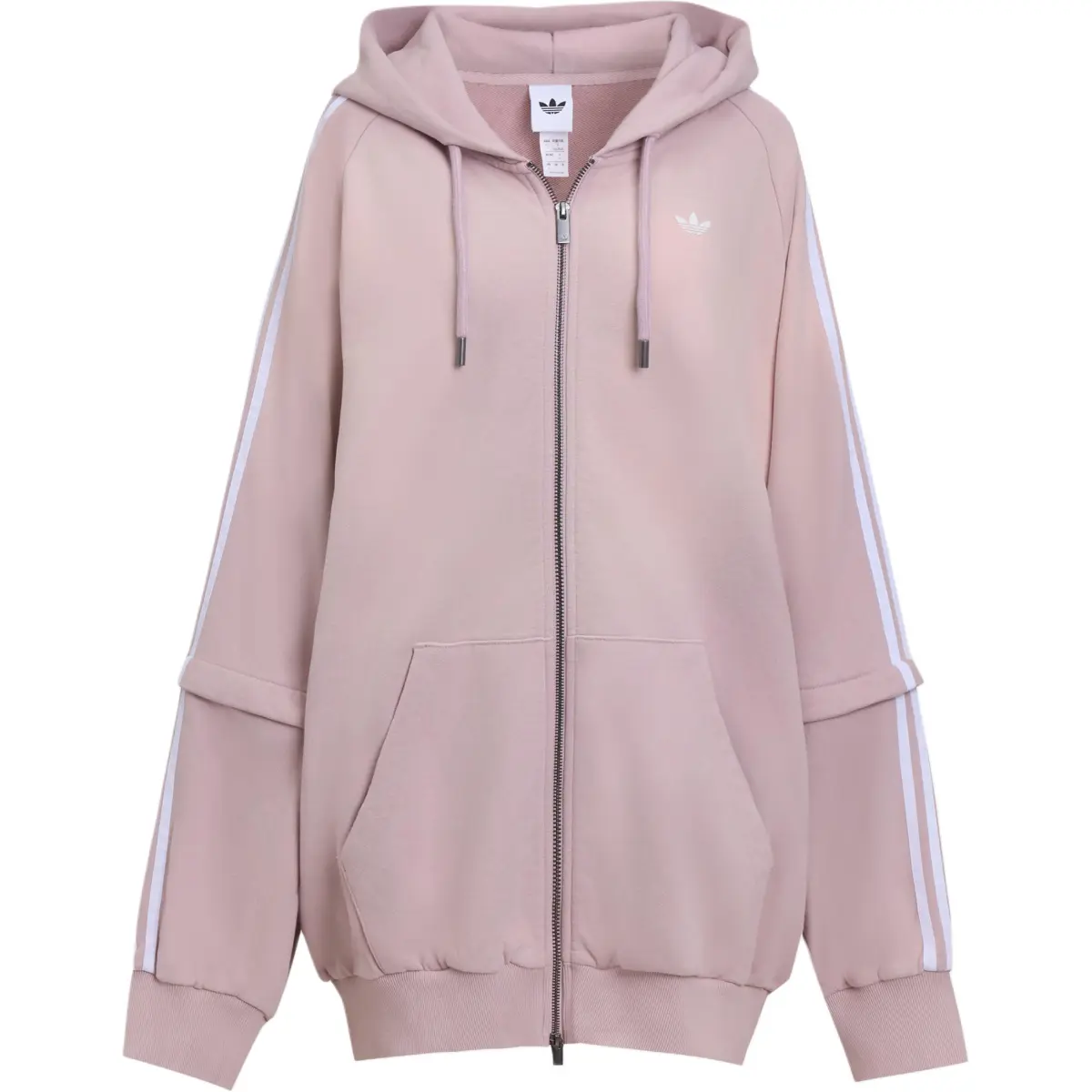Adidas Originals 3-Stripes logo zip-up hoodie