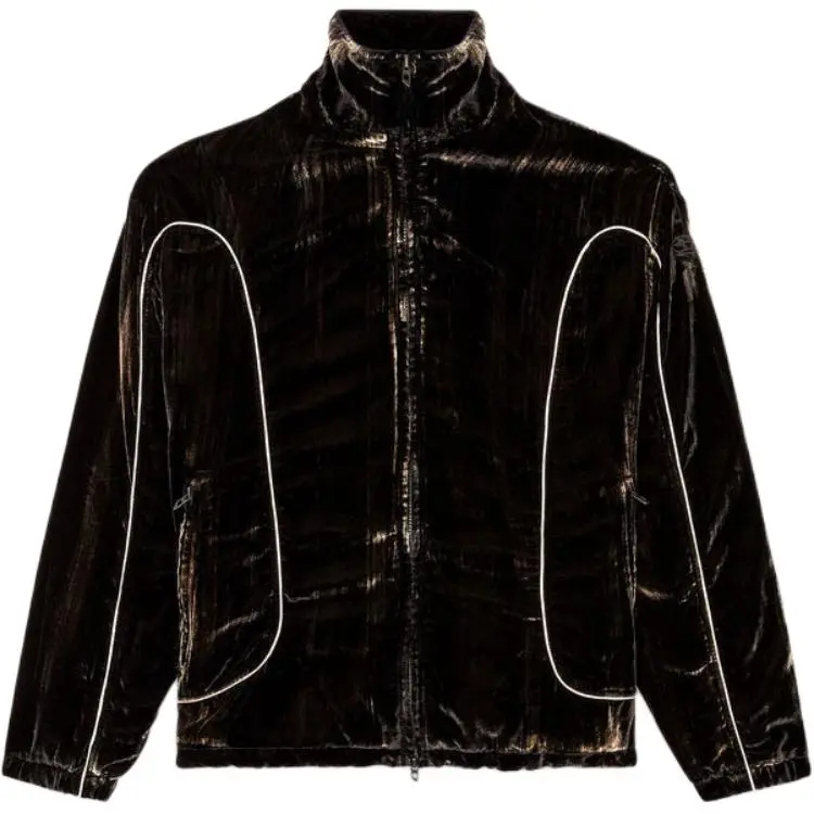 Diesel velvet contrast-piping track jacket