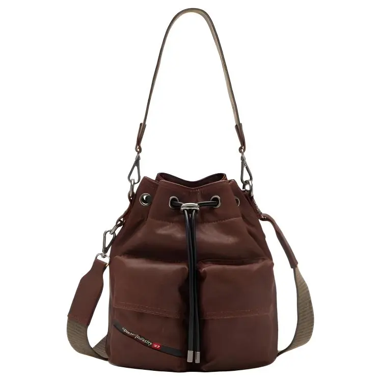 DIESEL Cotton Bucket Bag, Shoulder Bag Women's Brown