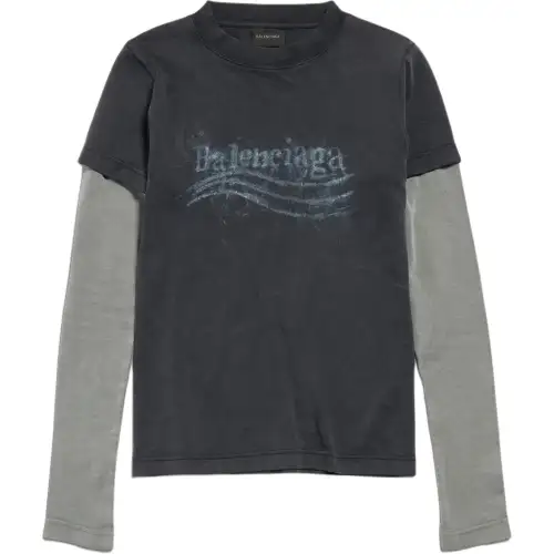 Balenciaga Trompe-l'oeil cotton T-shirt