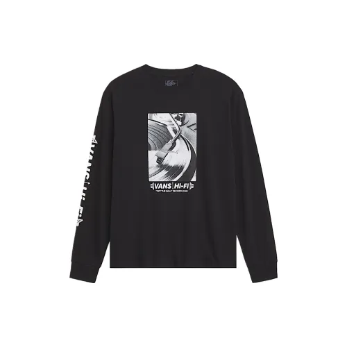 Vans T Shirts Men's Black Crew Neck Moderate
