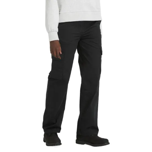 Timberland Cargo Pants Women's Black Moderate Straight Fit Pants