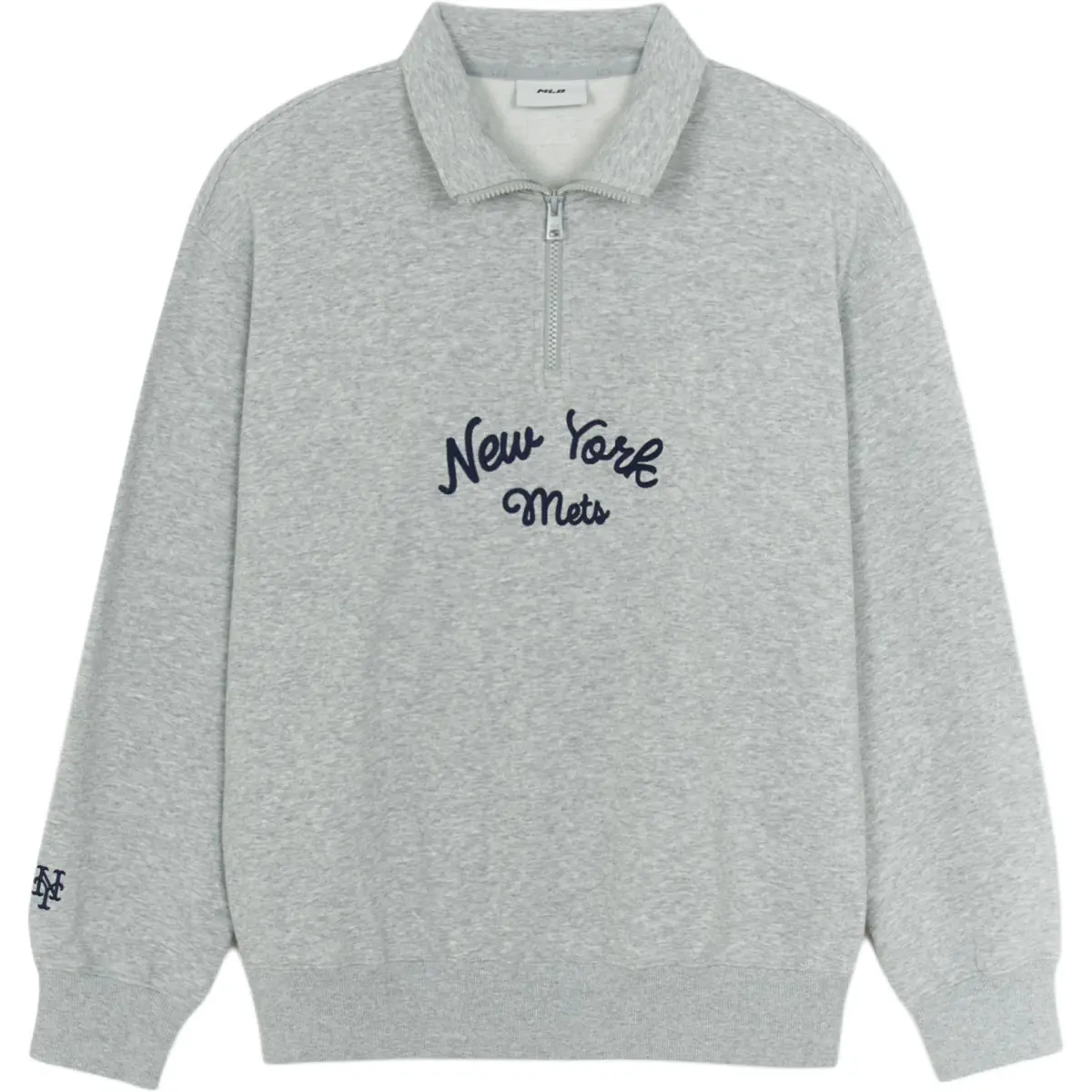 MLB Sweatshirts Men's Mixed Color Gray Lapel Moderate Straight Fit