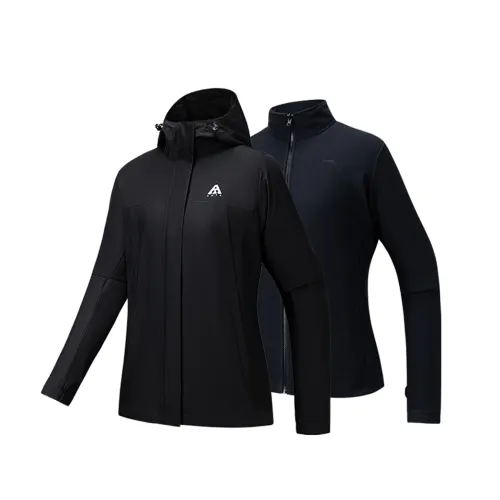 Anta Waterproof And Windproof Windbreaker Jacket Women's Basic Black