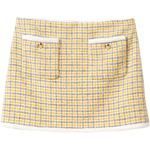 Miu Miu bouclé check-pattern miniskirt