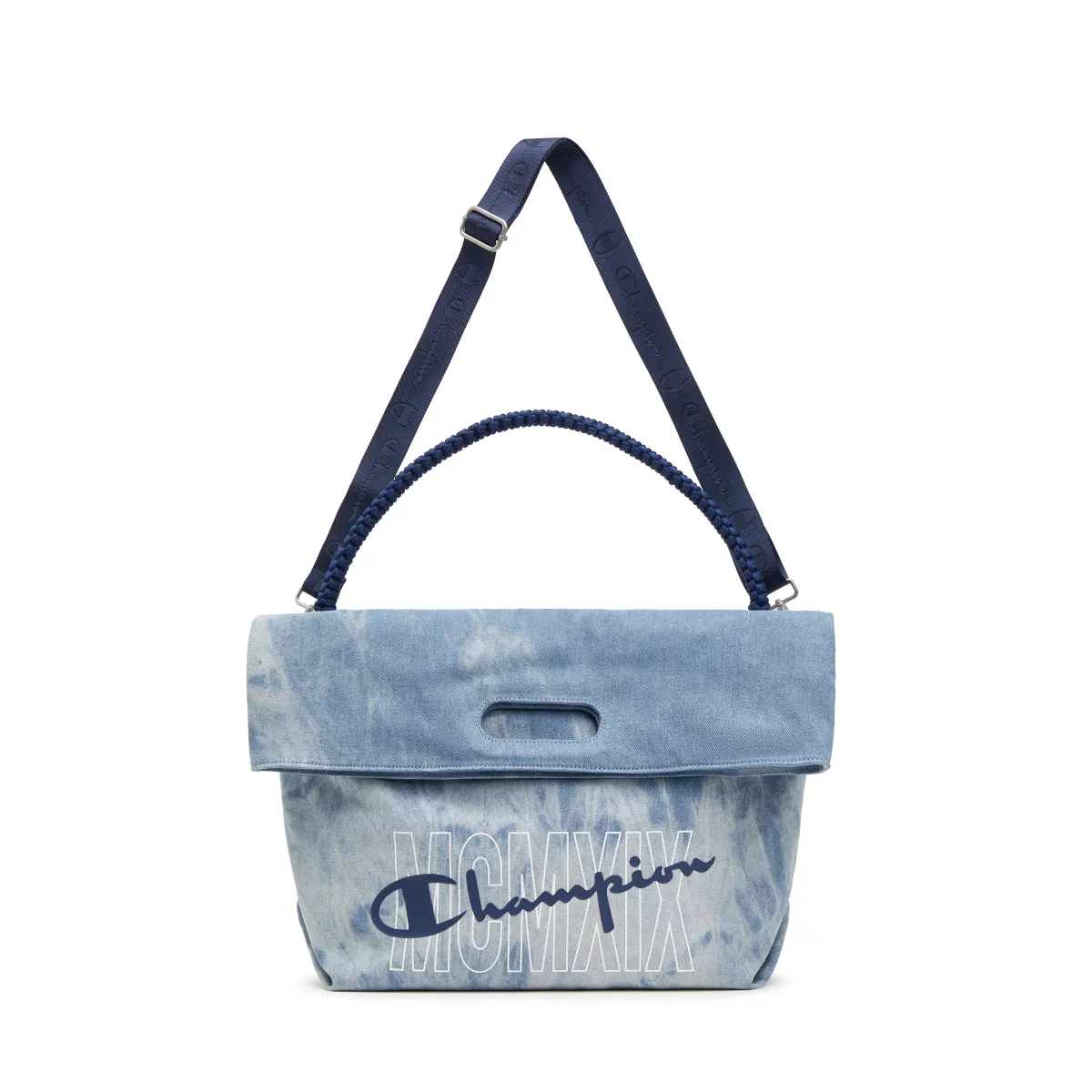Champion Fabric Shoulder Bags Unisex Light Blue Denim/Photon Gray/Black