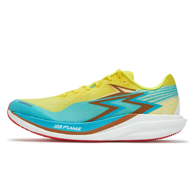 361° Blitz Speed 4 Pro Low top Fiberglass Plate Training Racing Running Shoes Unisex Acid Yellow