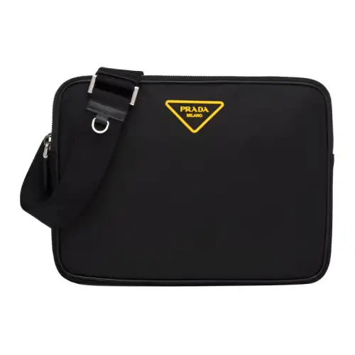 PRADA Nylon Shoulder Bag Men's Black