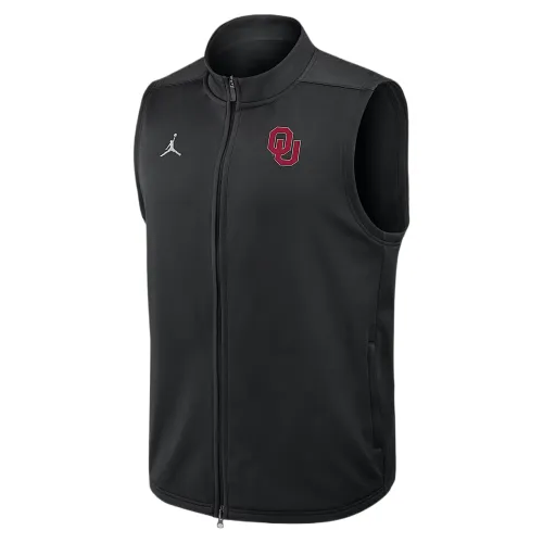 Jordan Oklahoma Victory Men's Jordan Brand Therma-FIT College Full-Zip Vest