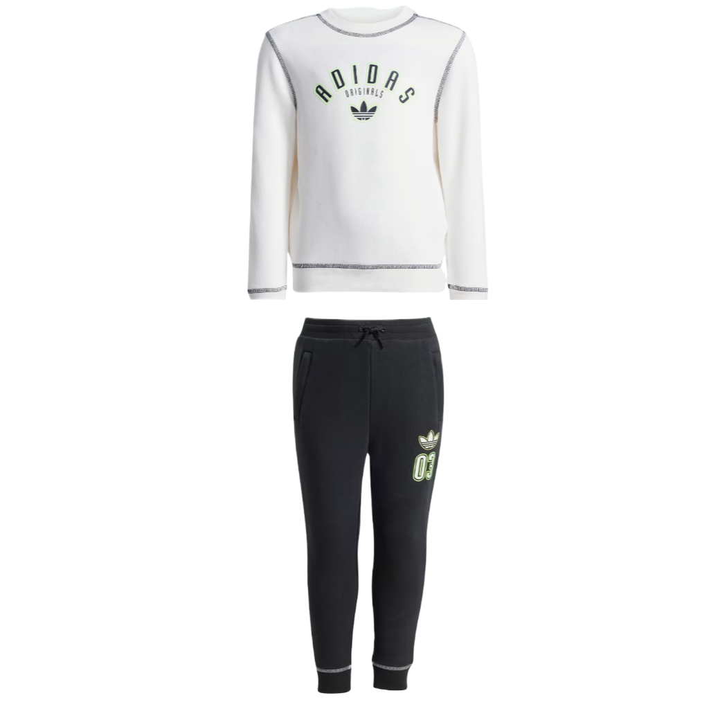 Adidas Originals Casual Sportswear CREW SET 2 Piece Set Children Aged 3 7 Years Old