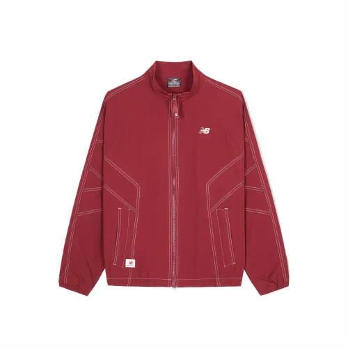 New Balance Jackets Men's Red Stand Collar Moderate Other