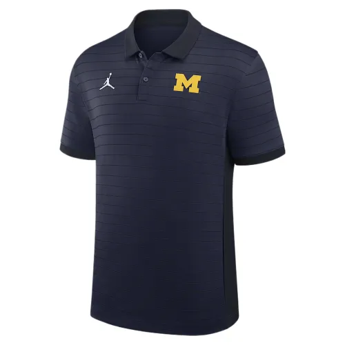 Jordan Michigan Sideline Victory Stripe Men's Jordan Brand Dri-FIT College Polo