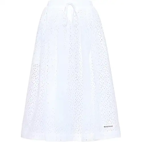 MIU MIU Casual Long Skirt Women's White