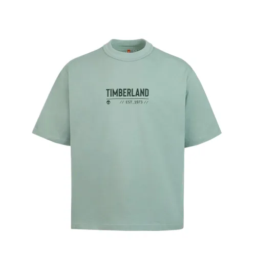 Timberland T Shirts Unisex Green Crew Neck Moderate