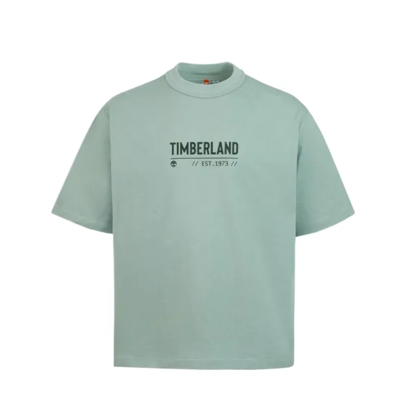 Timberland T Shirts Unisex Green Crew Neck Moderate