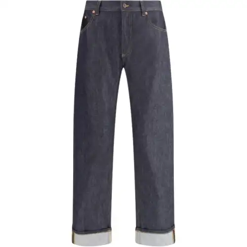 Bottega Veneta Raw Indigo Straight-Leg Jeans