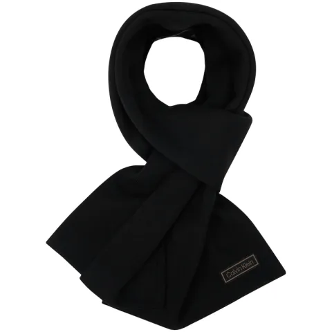 CALVIN KLEIN Cashmere Sheep Wool Knit Scarves Men's Space Black