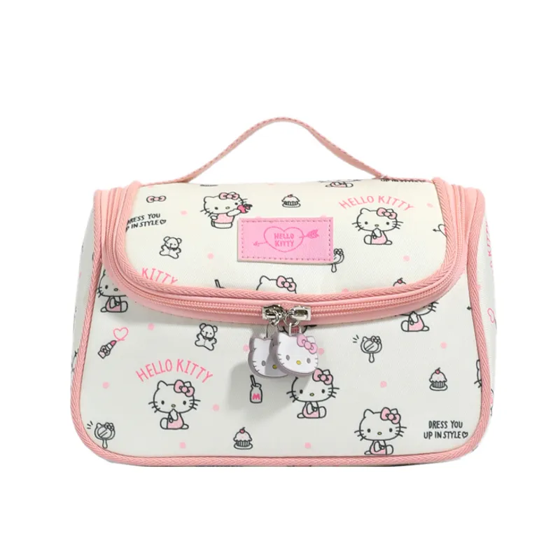 Sanrio Hello Kitty Canvas Portable Makeup Bag Regular Women's Pink