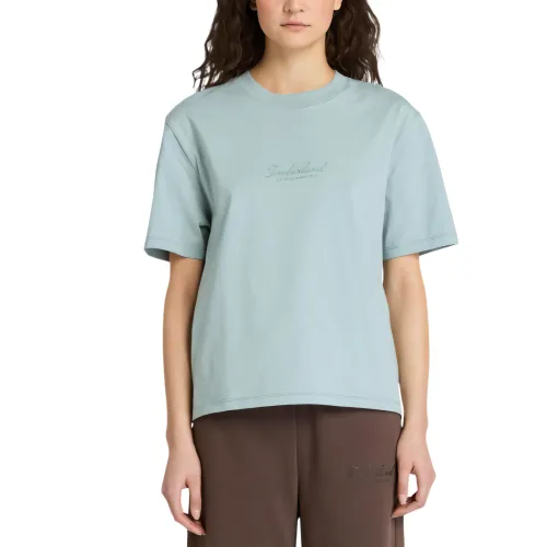 Timberland T Shirts Women's Light Blue Crew Neck